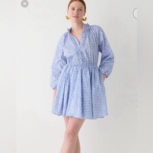 J. Crew Ruffle-collar mini dress in Liberty® D'Anjo Coast fabric